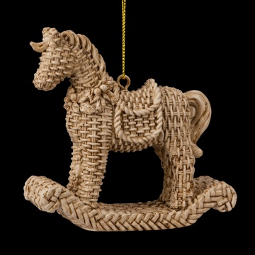 Украшение ErichKrause Decor Лошадка-качалка соломенная 9см