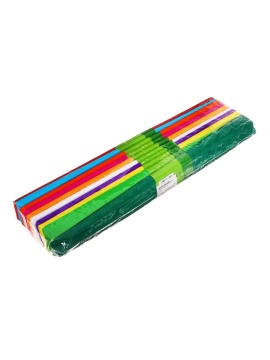 Набор бумаги крепированной 25х60 см, КЛАССИК, плотность 38 г.м2, коэффициент растяжения 75%, 9 цветов . рулонов, ОПП-упаковка