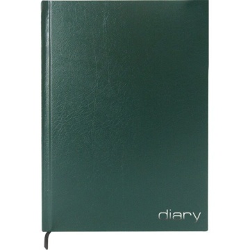 Ежедневник недат. А6 Attomex 320 стр., тм.-зеленый, тв.обл., бумвинил, офсет 60г/м2