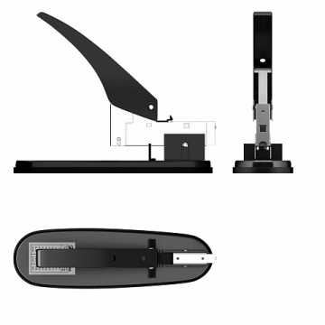 Степлер мощный 23 ErichKrause до 210 листов, черный (в коробке по 1 шт.)