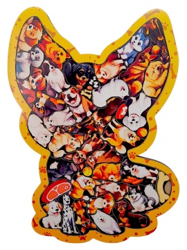 Пазлы в рамке деревянные 37 элемента 28*19см "Собачки"