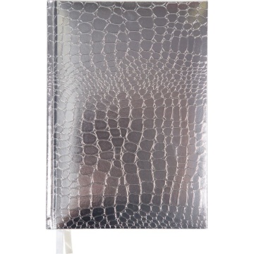 Ежедневник дат. 2026г А5 Attomex. Arkona 336стр., серебристый, тв.обл., бумвинил, ляссе