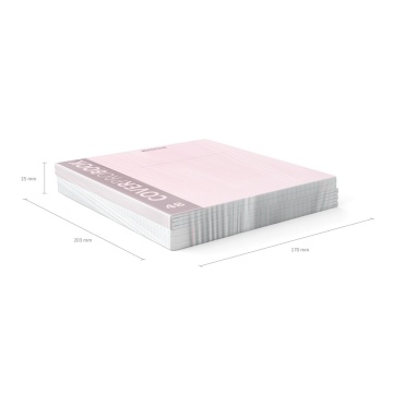 Тетрадь общая ученическая с пластиковой обложкой на скобе ErichKrause CoverProBook Pastel, розовый,