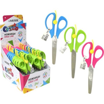 Ножницы детские "deVENTE. Cosmo Ergo Line" 13см, пластик.кольца с упором, блистер