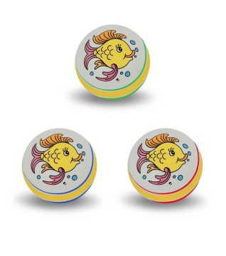 Мяч детский резиновый 10см "Рыбка" ассорти