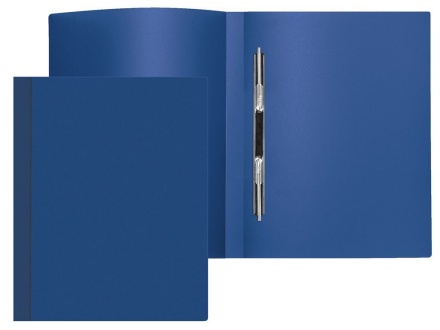 Папка c пружин. скоросш. пластик. 0,50мм, синяя
