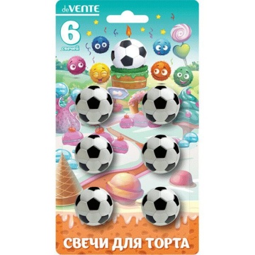 Свечи для торта Football, 6шт