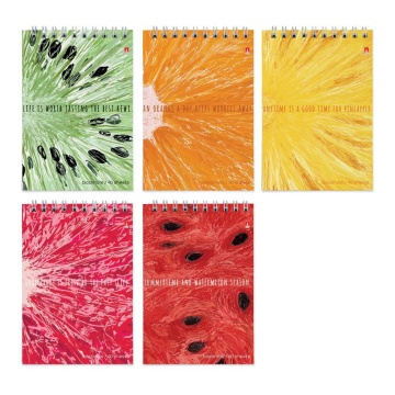 Блокнот А6  40л гребень "Exotic fruits" клетка