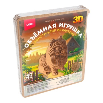 Конструктор 3D из картона "Шпиц" 49 дет.