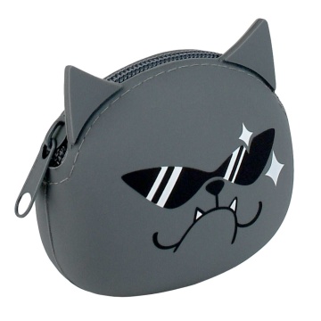 Кошелек для банкнот и монет Феникс+ "Крутой бульдог" 9*7*3,5см, силикон, молния, шелкография