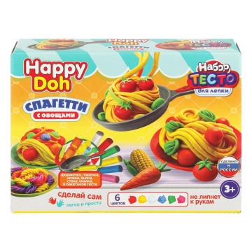 Набор для лепки из теста 6цв. "Спагетти"