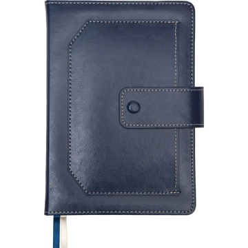 Ежедневник дат. 2025г А5 deVENTE Denver 336стр., синий, тв.обложка, кожзам, ляссе, карман