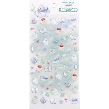 Наклейки декоративные  9*17,4см  "Ghost Meow. Traveling Friends"