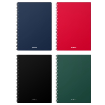 Тетрадь А4 60л кл. гребень Erich Krause пласт.обл. "Classic" ассорти