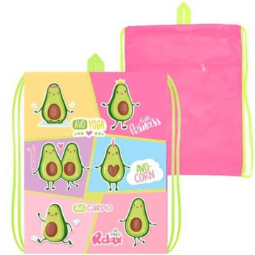 Мешок для обуви 1 отд, 370*470, карман "Avocado life" петля