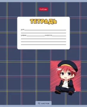 Тетрадь А5 12л кл. Hatber "Мальчики_аниме" 5 диз.в блоке, белизна 100%