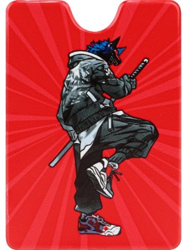 Обложка для пропуска/проездного "Самурай" ПВХ