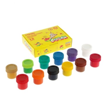 Гуашь 12цв 210мл Каляка-Маляка