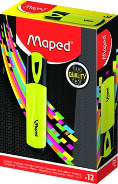 Текстовыделитель MAPED 1-5мм, классик, жёлтый
