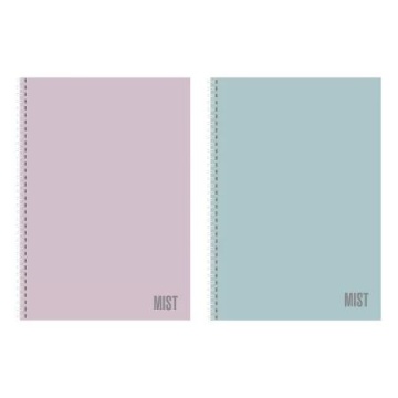 Тетрадь А4 80л кл. гребень Hatber "Mist" софт-тач