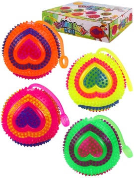 Мяч со светом  7,5см "Сердечко"