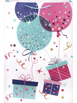 Пакет подар. бумажн. 50*72*16 см, 180гр/м2 Шары