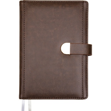 Ежедневник недат. А5 deVENTE Denver 272 стр.,коричневый,тв.обл.,кожзам, карман, магн.застежка