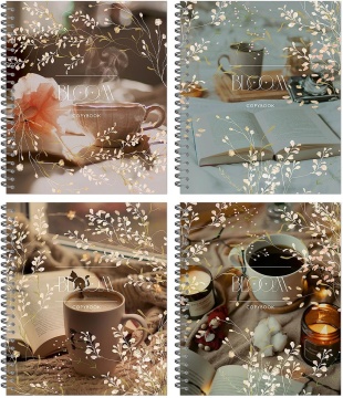 Тетрадь А5 48л кл. гребень Полином "Хюгге" выб.УФ-лак, БЕЗ ПОЛЕЙ