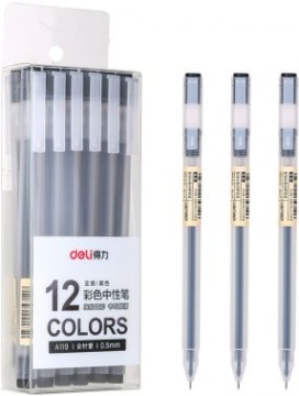 Ручка гелевая  Deli черная, 0,5мм