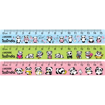 Линейка пластик 16см "Panda" ассорти DEVENTE 5091103