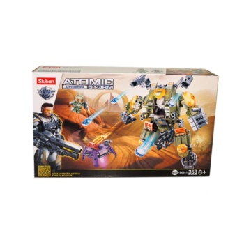 Конструктор пластм. Sluban "Атомная буря. Атака роботов" 353 дет.