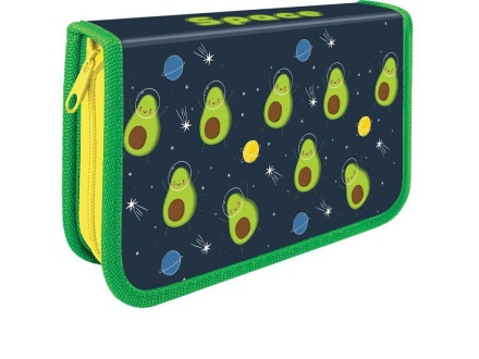 Пенал 1 отд. с 1-ой откид.пл. (200*130*30) молния, ткань "Avo space"