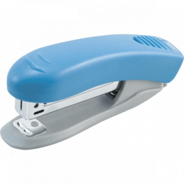 Степлер deVENTE №10 до 10л, пластик, антистеплер, НЕОН голубой
