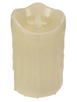 Свеча светодиодная  LED 7*12см "Уютный вечер" теплый желтый свет, без пульта