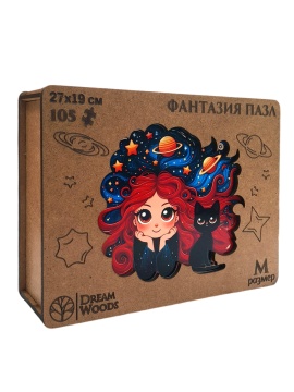 Пазлы деревянные 105 элементов 270*200мм  "Фантазия"