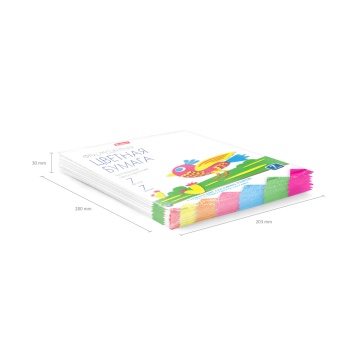 Флуоресцентная цветная бумага мелованная односторонняя в папке ErichKrause, А4, 7 листов, 7 цветов,