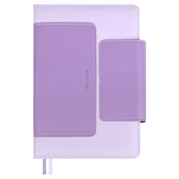 Ежедневник недат. А5 160л. кожзам, тв.пер. "Лайка сиреневый" клапан, ляссе