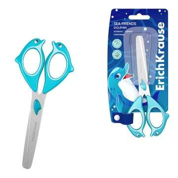 Ножницы детские EK "Sea Friends Dolphin" 13,5 см., блистер