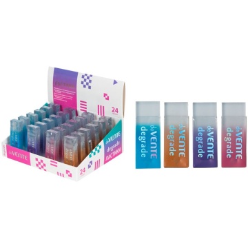 Ластик deVENTE "Degrade" 54*19,6*10,5мм, синт. прозрачный, dust-free *