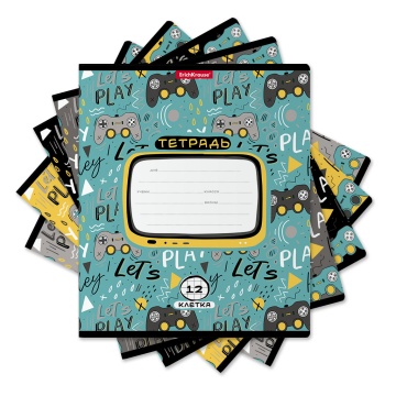 Тетрадь А5 12л кл. Erich Krause "Gamepad" MIX-PACK
