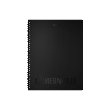 Папка файловая пластиковая на спирали ErichKrause MEGAPOLIS, c 40 карманами, A4, черный (в пакете по