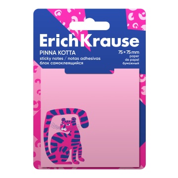 Блок самоклеящийся бумажный ErichKrause Pinna Kotta, 75х75 мм, 50 листов