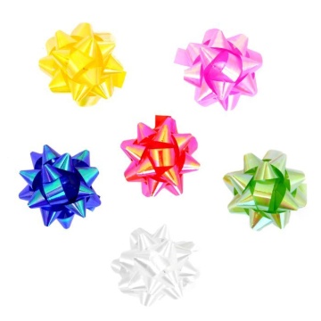 Набор бантов 4см 12шт Звезды, перламутр, ассорти