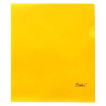 Папка уголок А5 прозр. плотн. 0,18мм жёлтая*