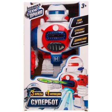 Робот 22см "Супербот" свет/звук, стреляет