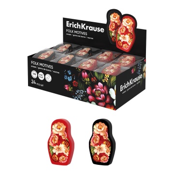 Ластик ErichKrause Folk Motives (в коробке по 24 шт.)
