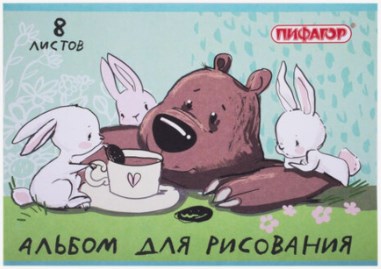 Альбом для рисования   . А-4 8 л Непоседы  на скрепке