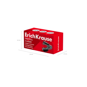 Антистеплер с фиксатором ErichKrause EasyPull Classic, черный (в коробке по 1 шт.)