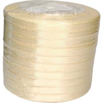 Лента упаковочная атласная 6мм, 22 м бежевая (10шт/уп)