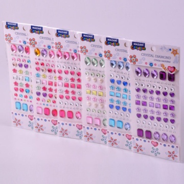 Стразы клеевые "Ассорти" акриловые, 8*19см, 6 диз.